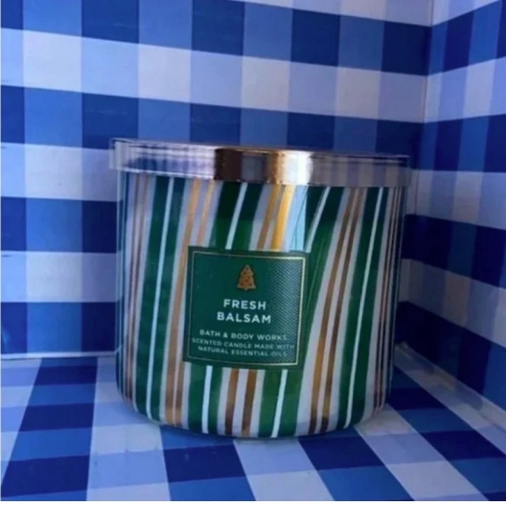 NWT B&BW FRESH BALSAM 3-Wick Candle
